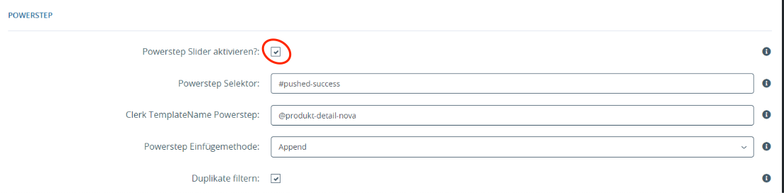 wie es im Clerk-Plugin in Ihrem JTL-Backend aussehen sollte